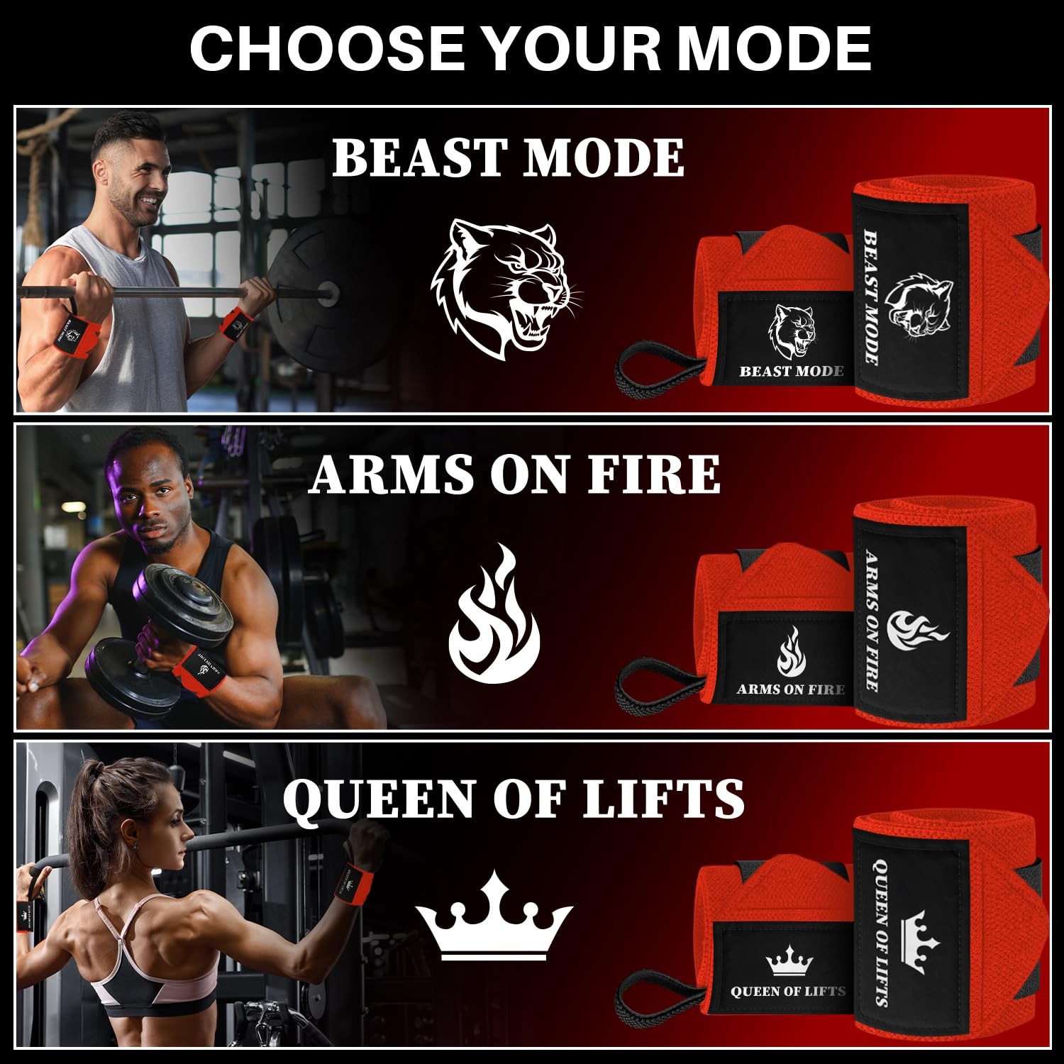 Weightlifting Wrist Wraps with Thumb Loop 12 Inch HeavyDuty Support
