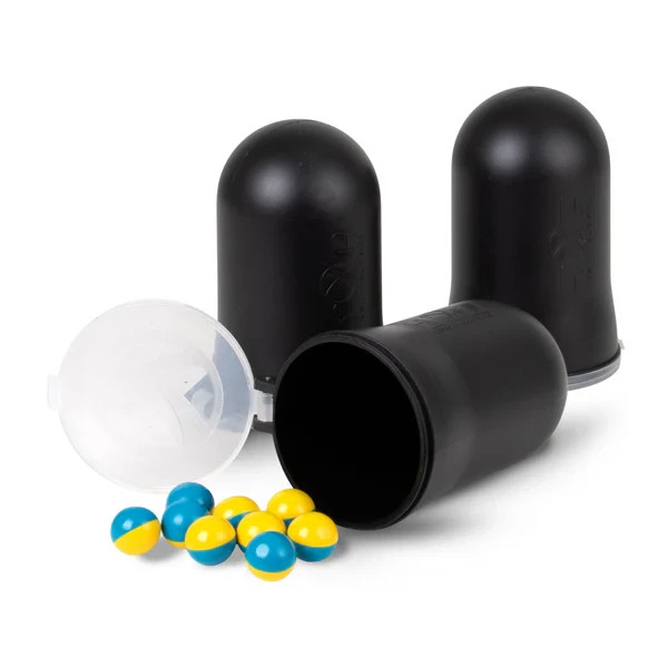 GXG 50 Round Paintball Pod with Flip Top Lid (3 Pack) - Black