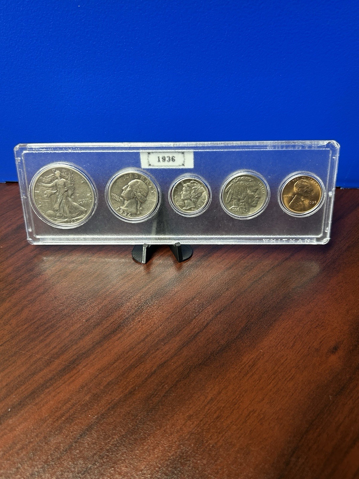 1936 Uncirculated Year Set in Authentic Whitman Holder. Three Coins 90% SILVER!