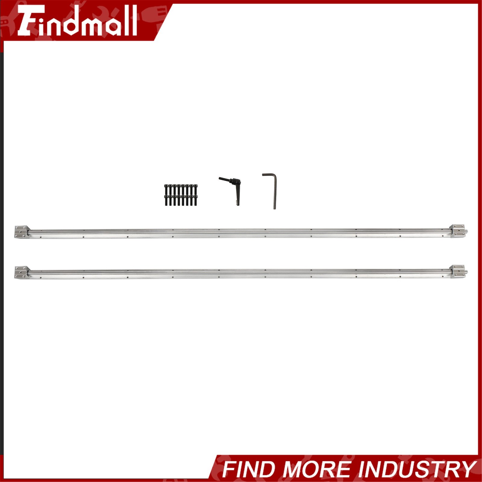 Findmall SBR12 Linear Rail 1500mm Kit w/4 Blocks - For CNC Machine Guide Set