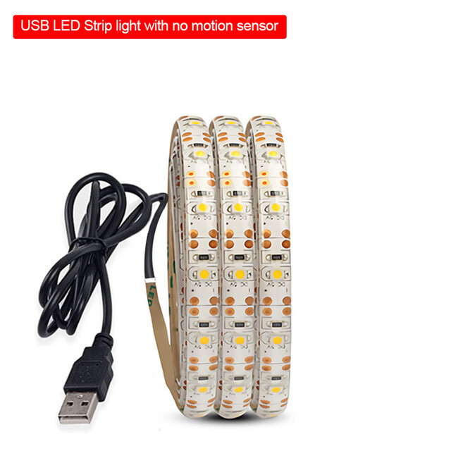 LED USB wireless PIR Motion Sensor Bed Closet Night light 5V 2835 AAA Battery