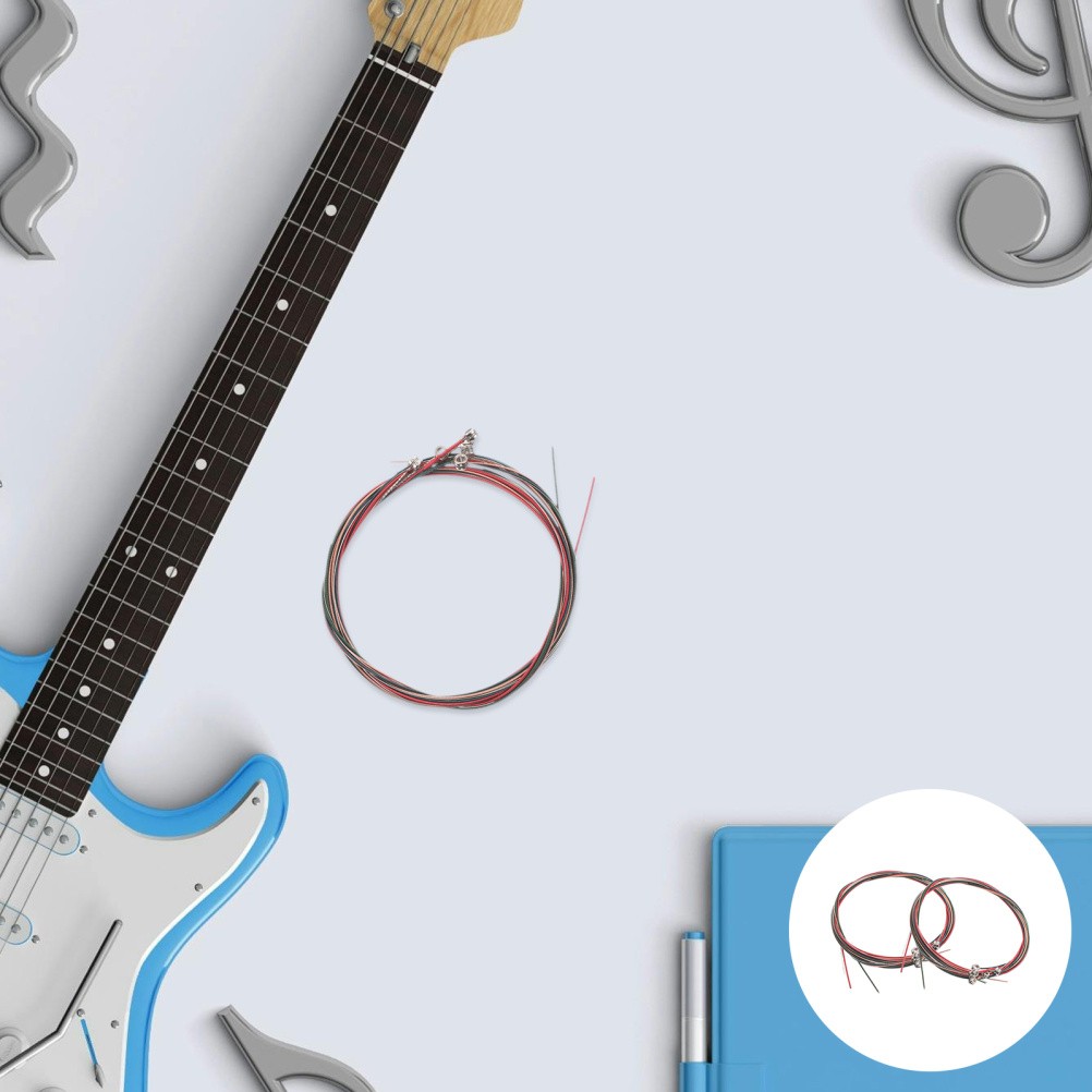 8 Sets Guitar Strings Pack Steel Acoustic Strings. Maintenance Tools