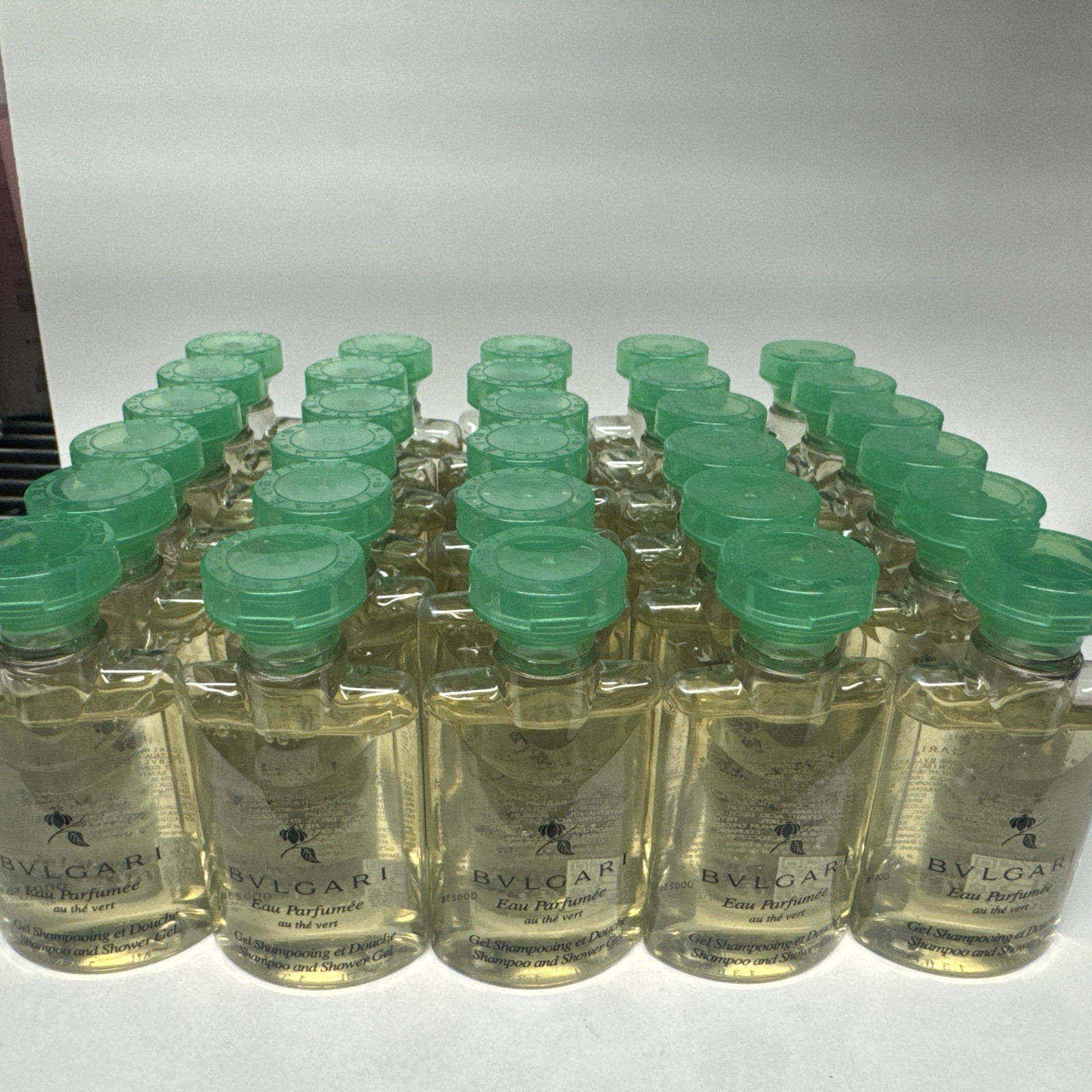 BVLGARI au thé Vert ( Green Tea ) Shampoo & Shower Gel- 1.3 oz / 40ml Pack Of 30