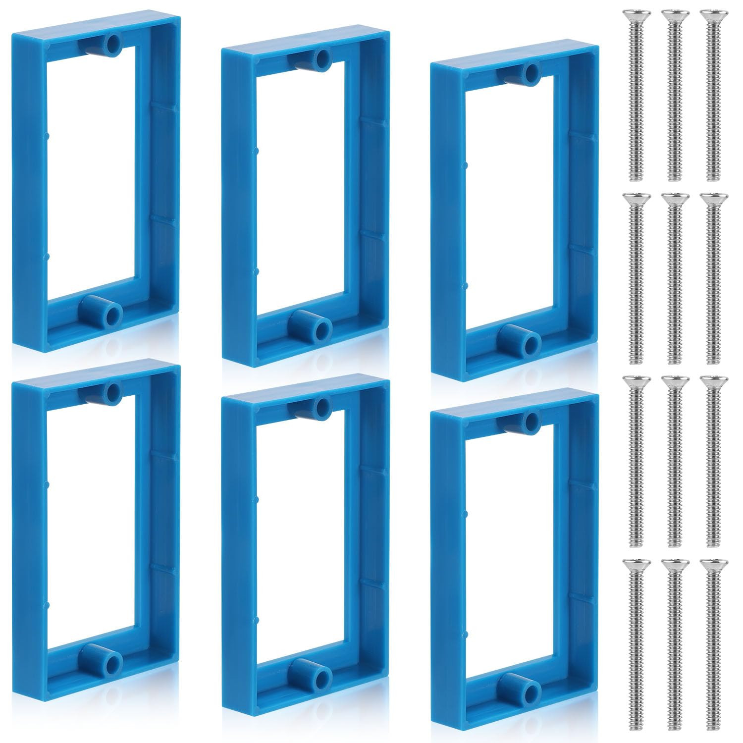 6Pcs 1/2"" Single Gang Receptacle Outlet Box Extenders, Electric Outlet Extender