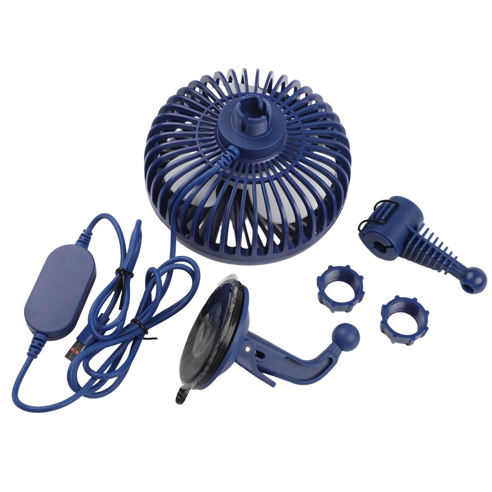 Efficient Car Fan for 12V 24V Systems with Adjustable Speeds and Rotation