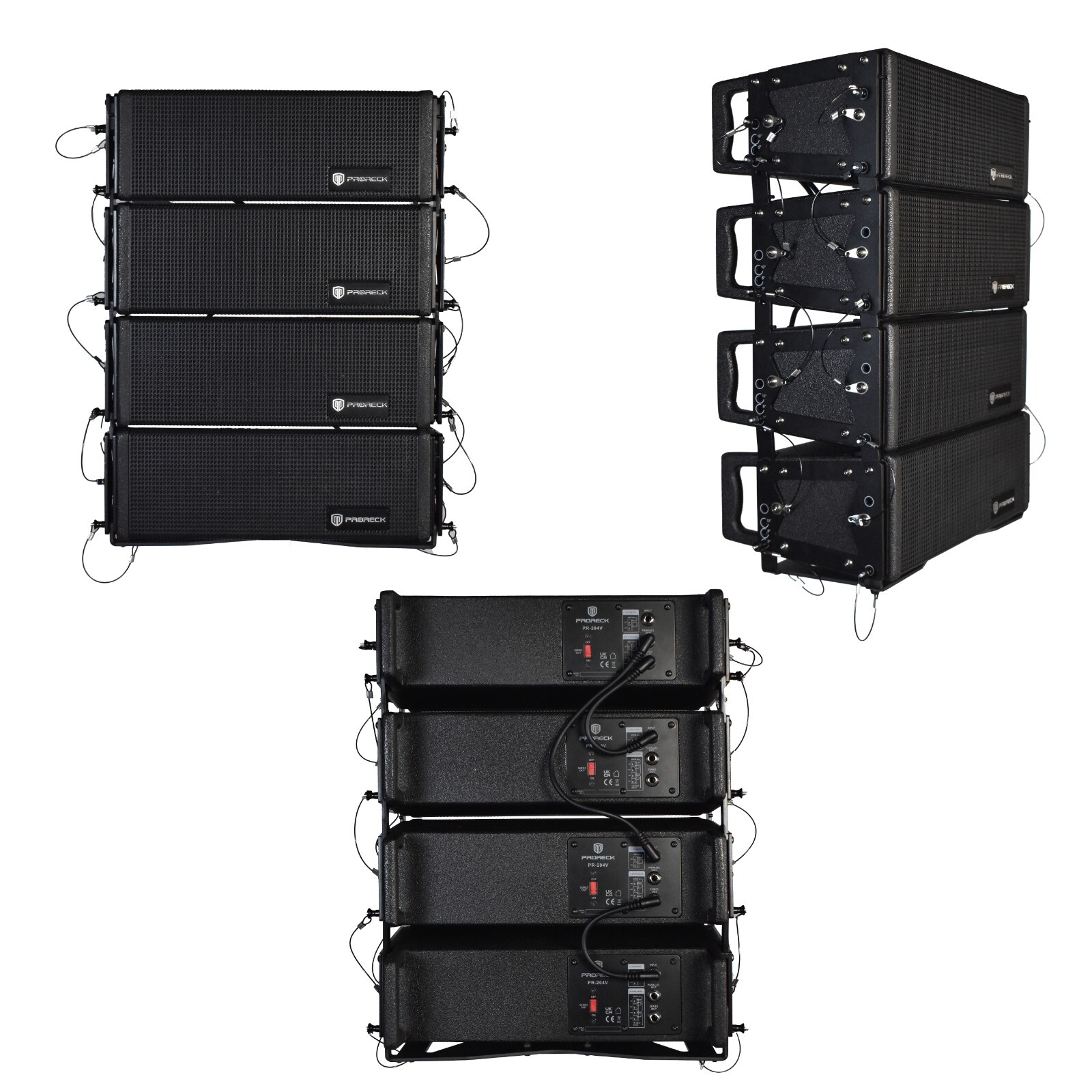 PRORECK DJ Speaker Powered Line Array System Set 6000W P.M.P.O Stere Combo Set