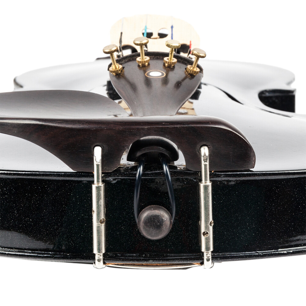 New 4/4 Full Size EQ Violin with Case Bow String Shoulder Rest Tuner Black