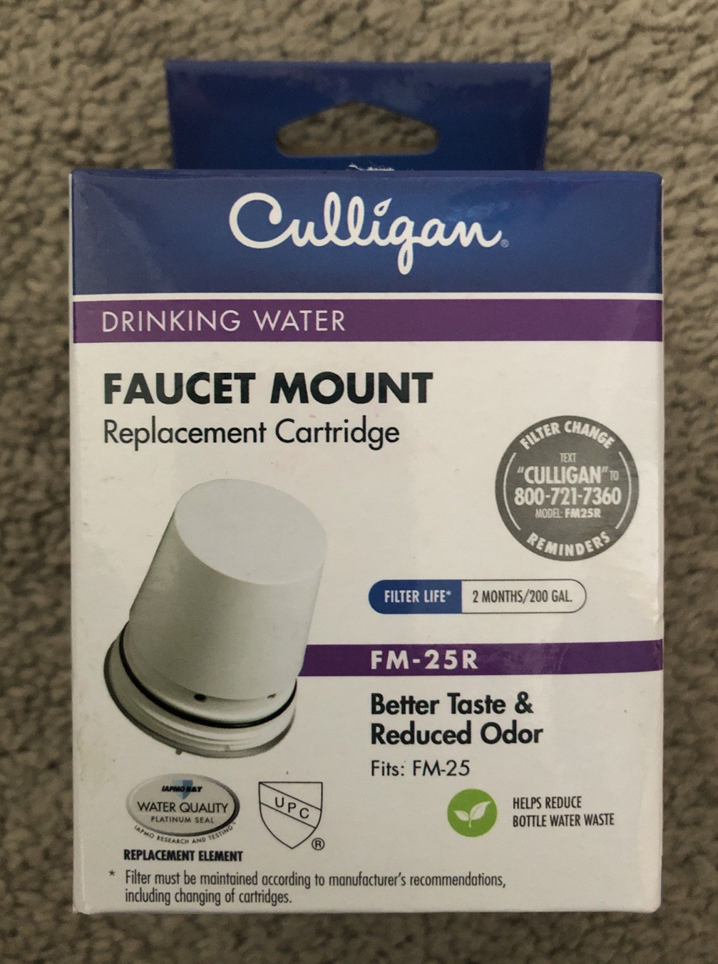 Culligan FM-25R Chrome Faucet Mount  Replacement Filter Cartridge