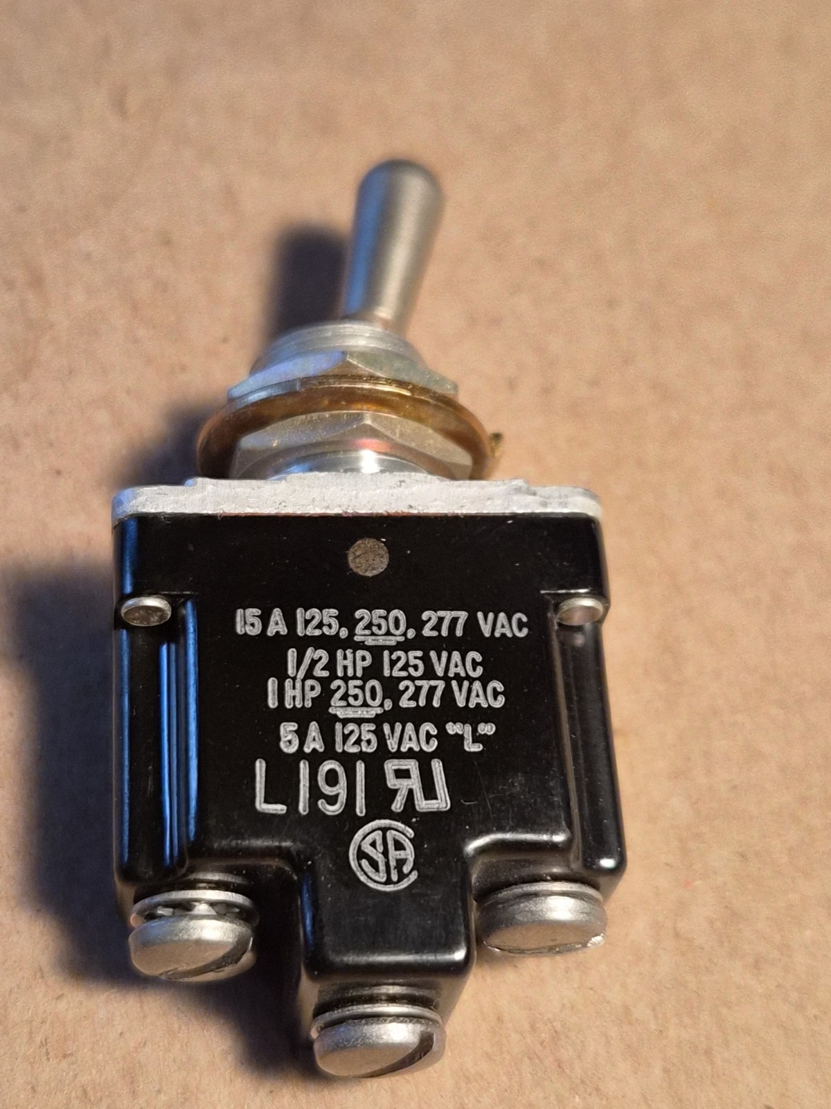 Microswitch Honeywell 1TL1-3, MS24523-23, SPDT, BOTH Positions Maintained, USED.