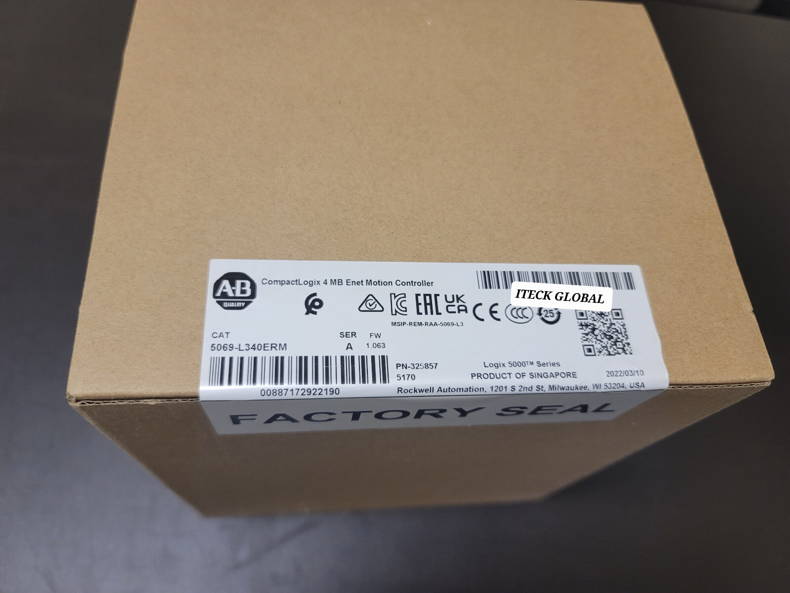 AB 5069-L340ERM Series A CompactLogix 5380 Controller Factory Sealed