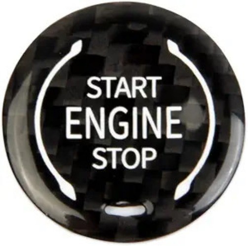 Carbon Fiber Engine Start/Stop Push Start Button Cover Trims for Corvette C8 202