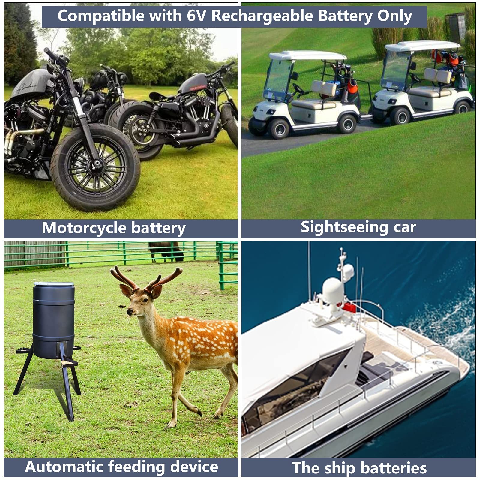 6V Waterproof Solar Panel Charger for Deer Feeder - Adjustable Bracket & Clips