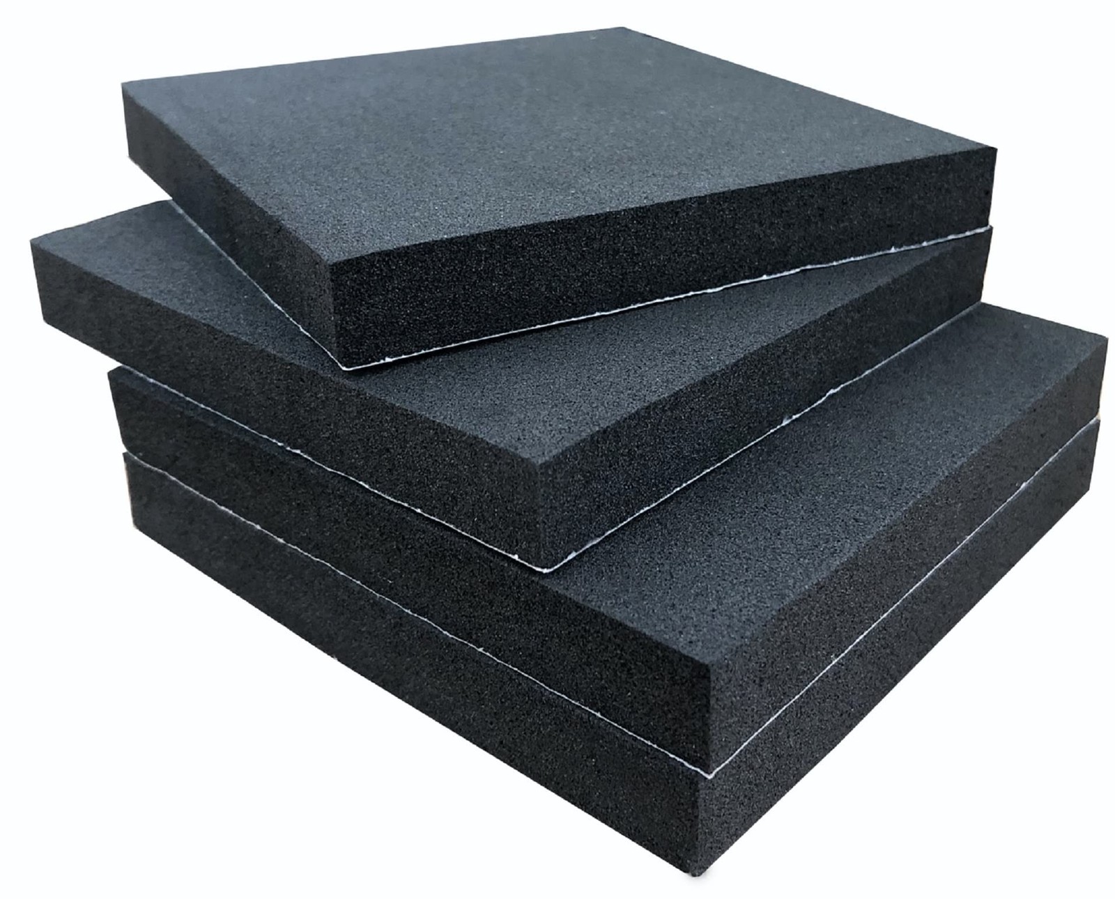 Adhesive Foam Padding, 4 Pieces Neoprene Foam Anti Vibration Pads High Densit...