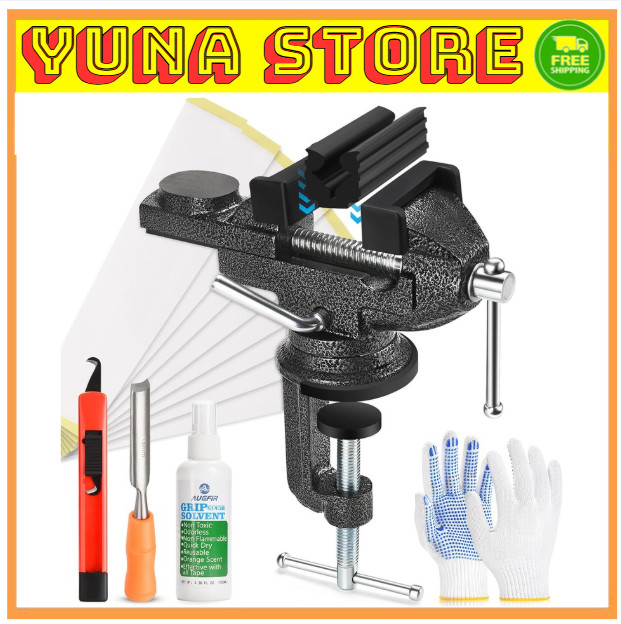 Golf Grip Kit for Regripping Golf Clubs, Portable Table Vise Rubber Clamp for Go