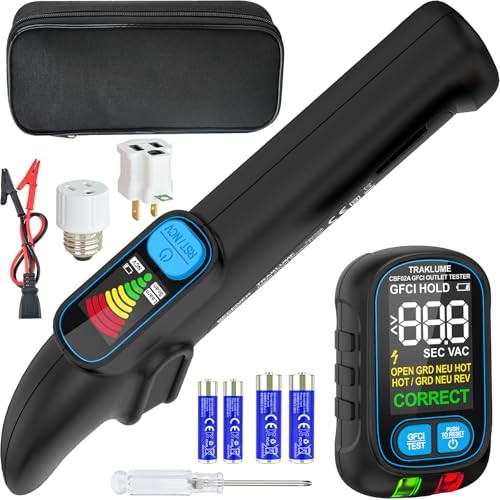 Circuit Breaker Finder Tool with Electrical GFCI Outlet Tester, Black