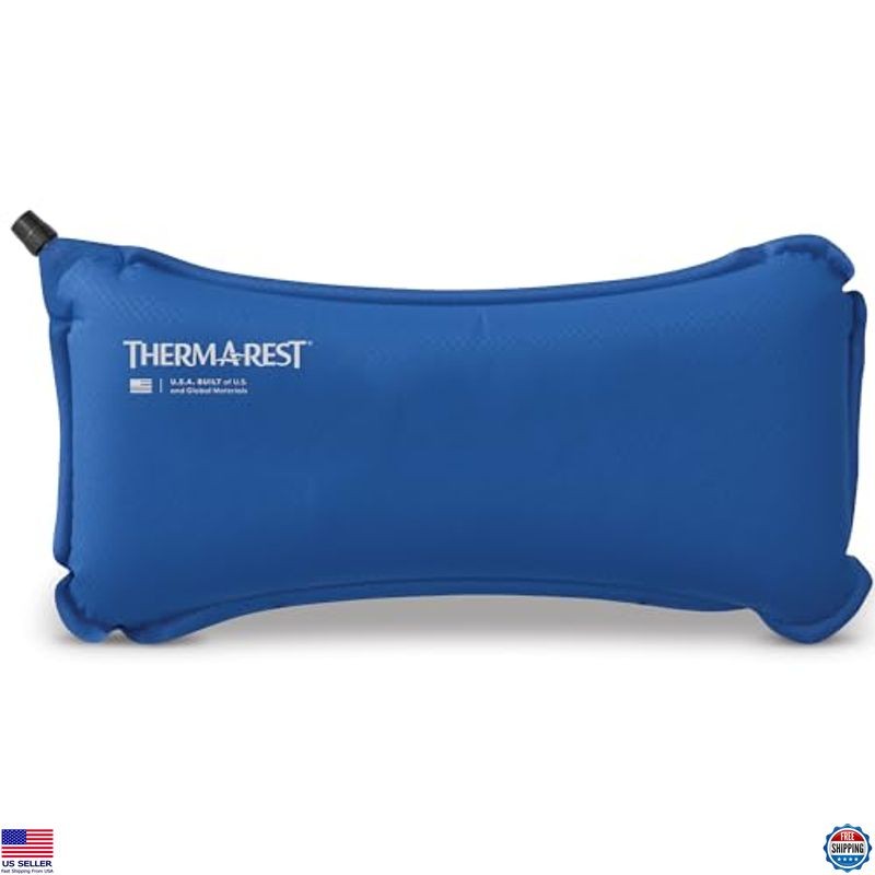 Therm-a-Rest Lumbar Travel Pillow, Compact Size, Comfortable Support, Blue Color