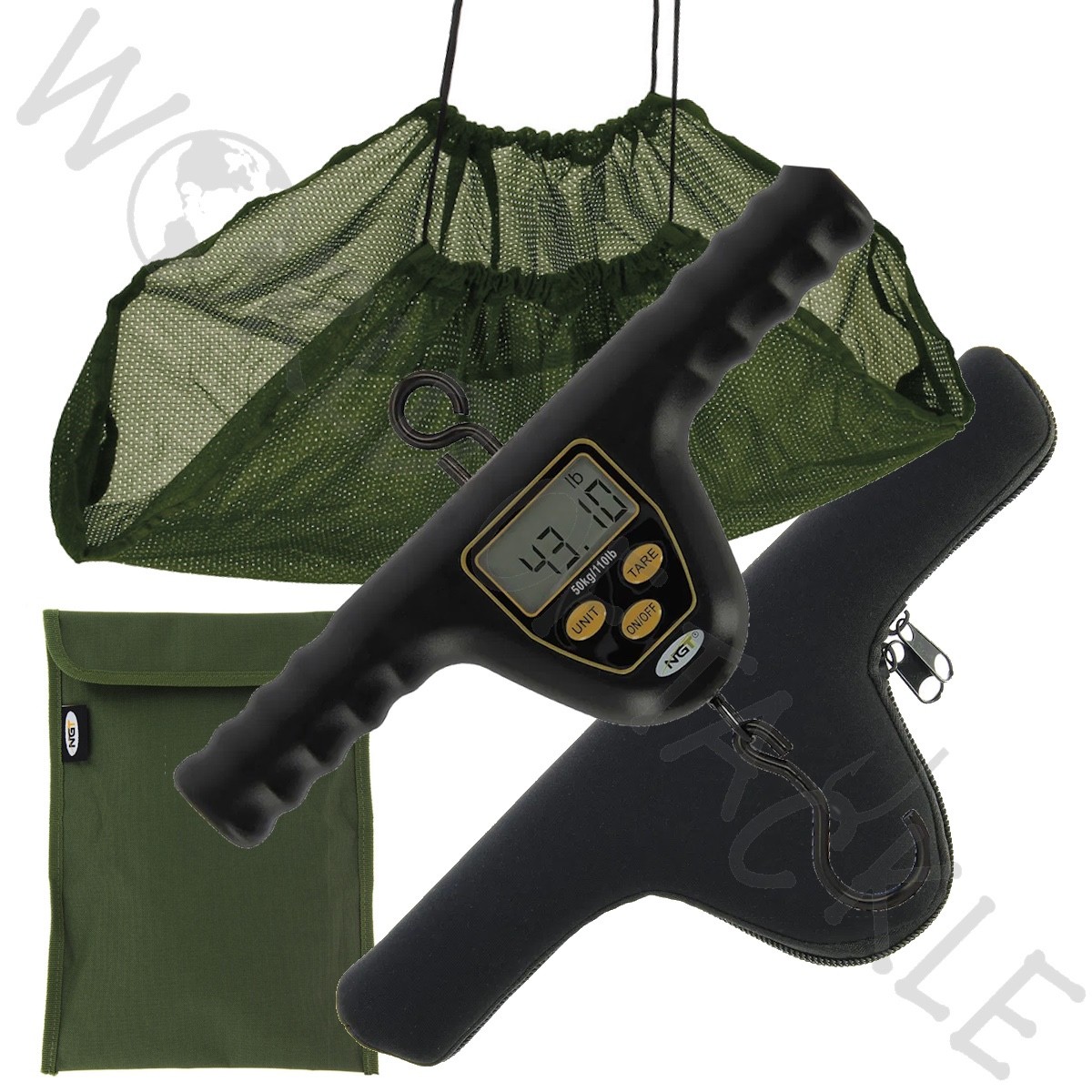 Digital Fishing Scales T Bar and Weigh Sling in Case Carp Fishing Scale XPR NGT