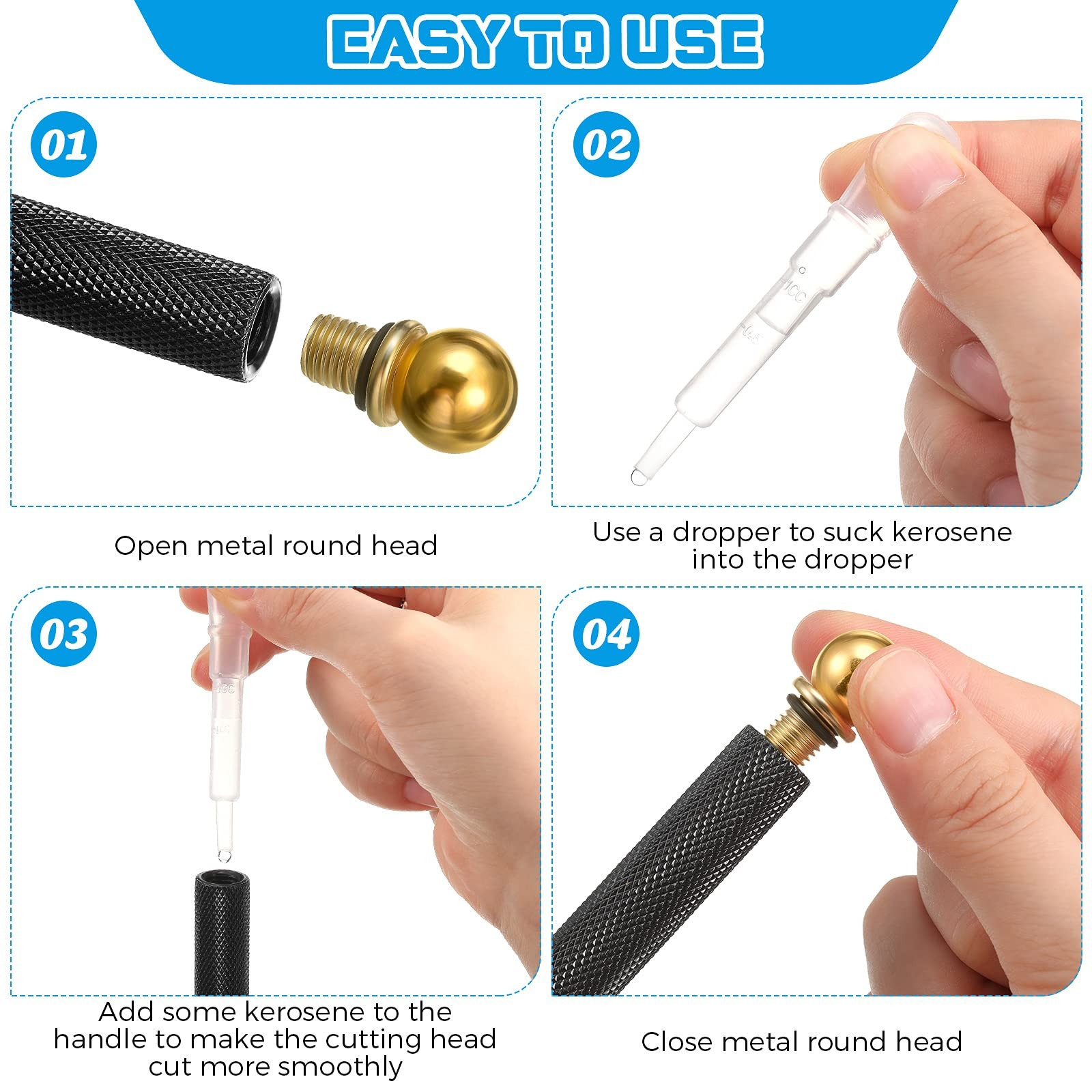 Mudder 6 Pieces Glass Cutter Tool Set Includes Pencil Style Cutting Tool...