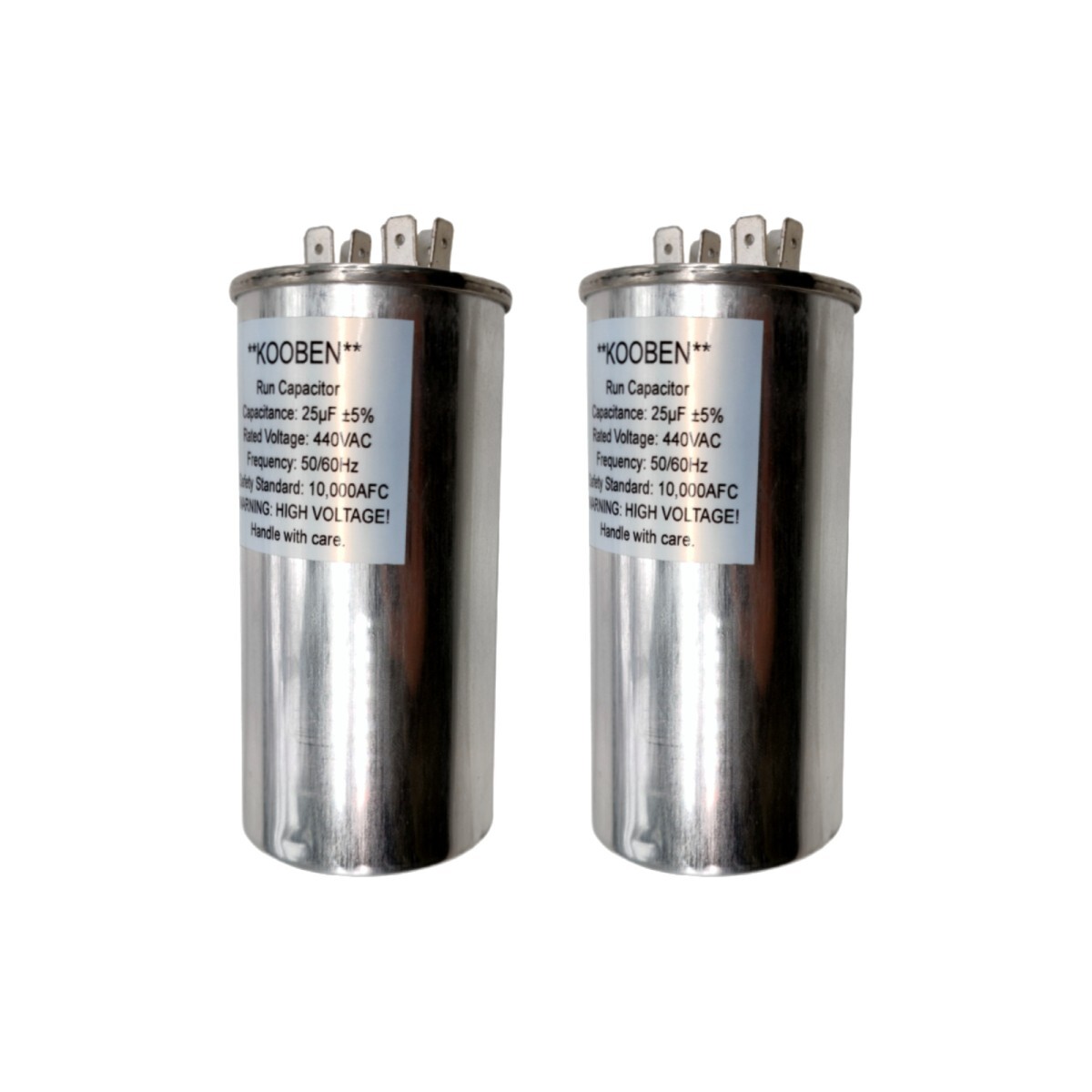 2 pcs 25uF 440VAC 50/60Hz Motor Run Capacitor Round