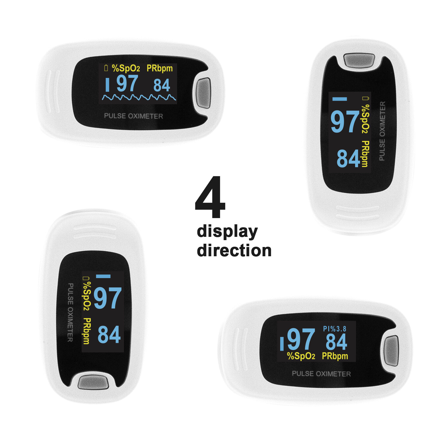 OLED Finger Pulse Oximeter Blood Oxygen Meter Heart Rate SpO2 Monitor Sensor FDA