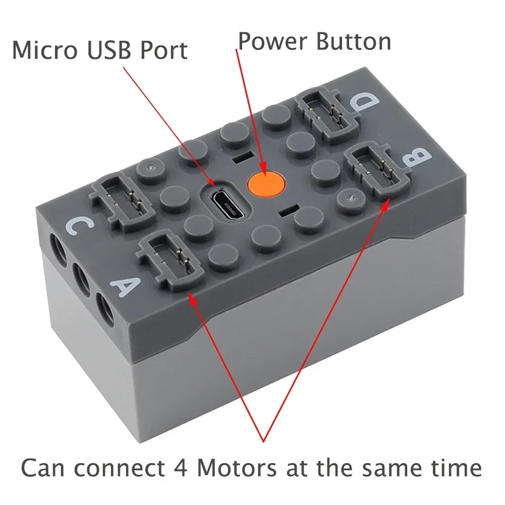 MOC Power Functions 2.4G 8-Channel Speed Control Remote Control APP Programming