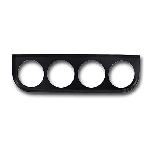 Universal 2-1/16" 52mm Quad Gauge Mounting Panel Four Holes 4 Mount Black