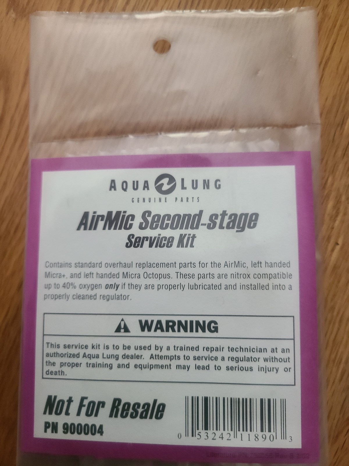 U.s. Divers Aqua Lung Airmic Second Stage Service Kit #900004