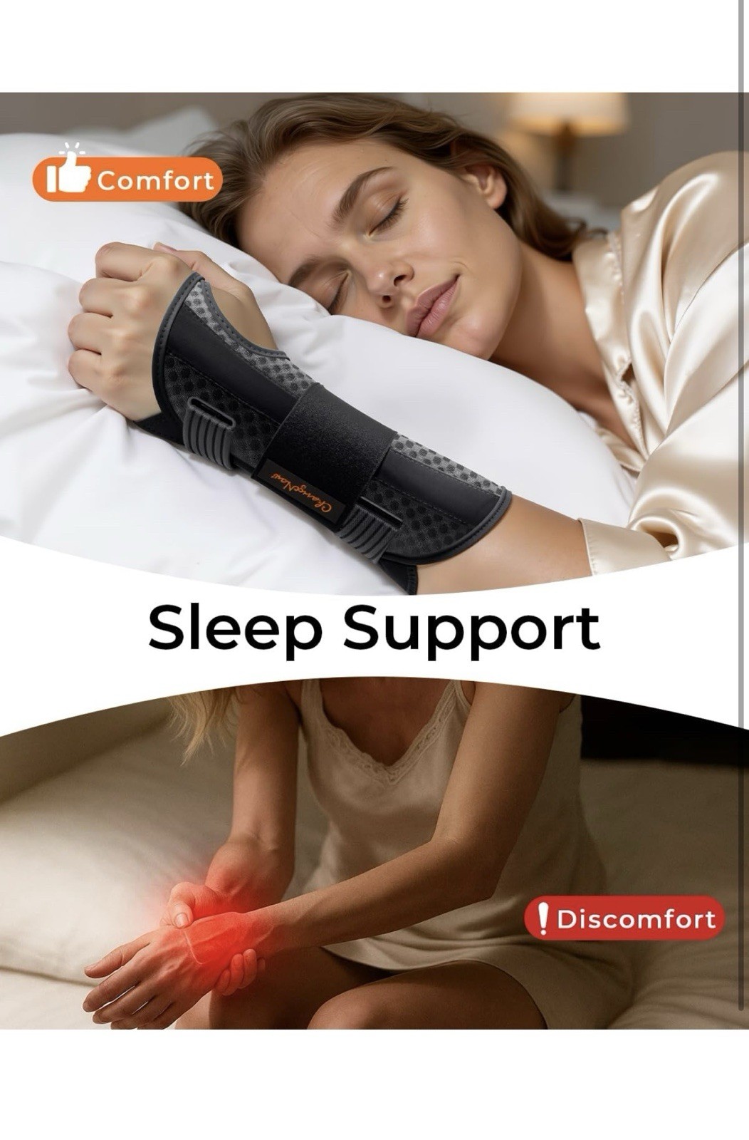Carpal Tunnel Wrist Brace Night Support for Men Women/right hand s/m