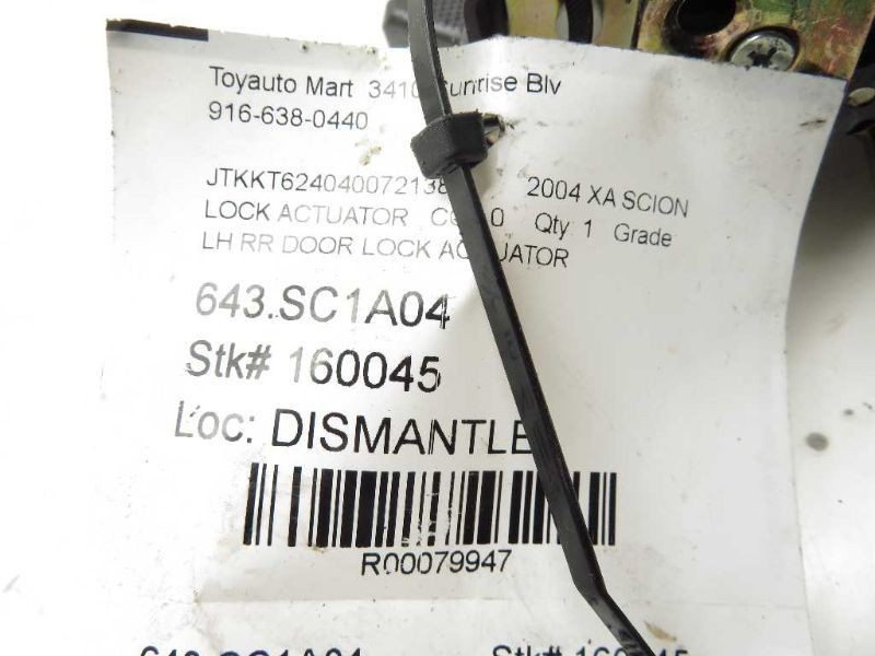 2004 SCION XA DRIVER SIDE REAR DOOR LOCK ACTUATOR ASSEMBLY