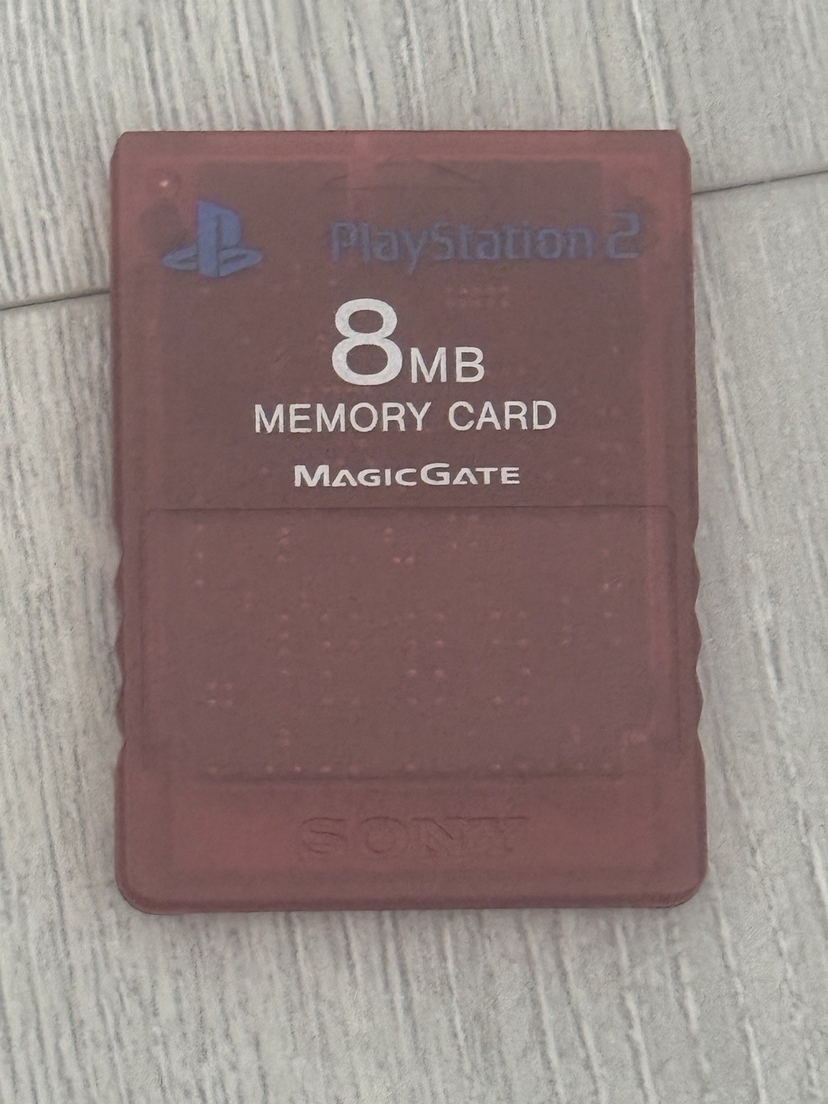 Sony Playstation 2 MagicGate 8MB Memory Card - [OEM, Trans. Red, SCPH-10020]
