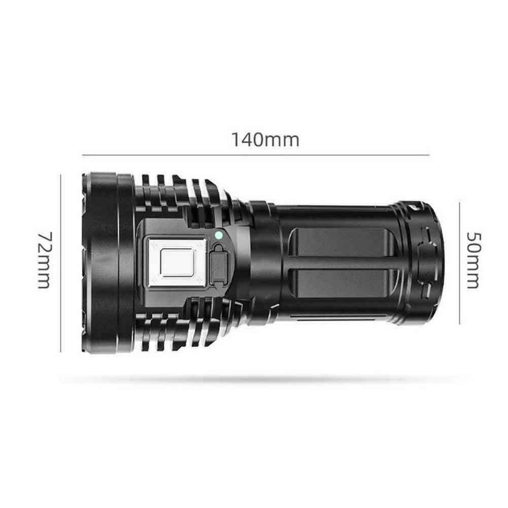 Super Bright LED Tactical Flashlight USB Rechargeable Work Light COB Side Light