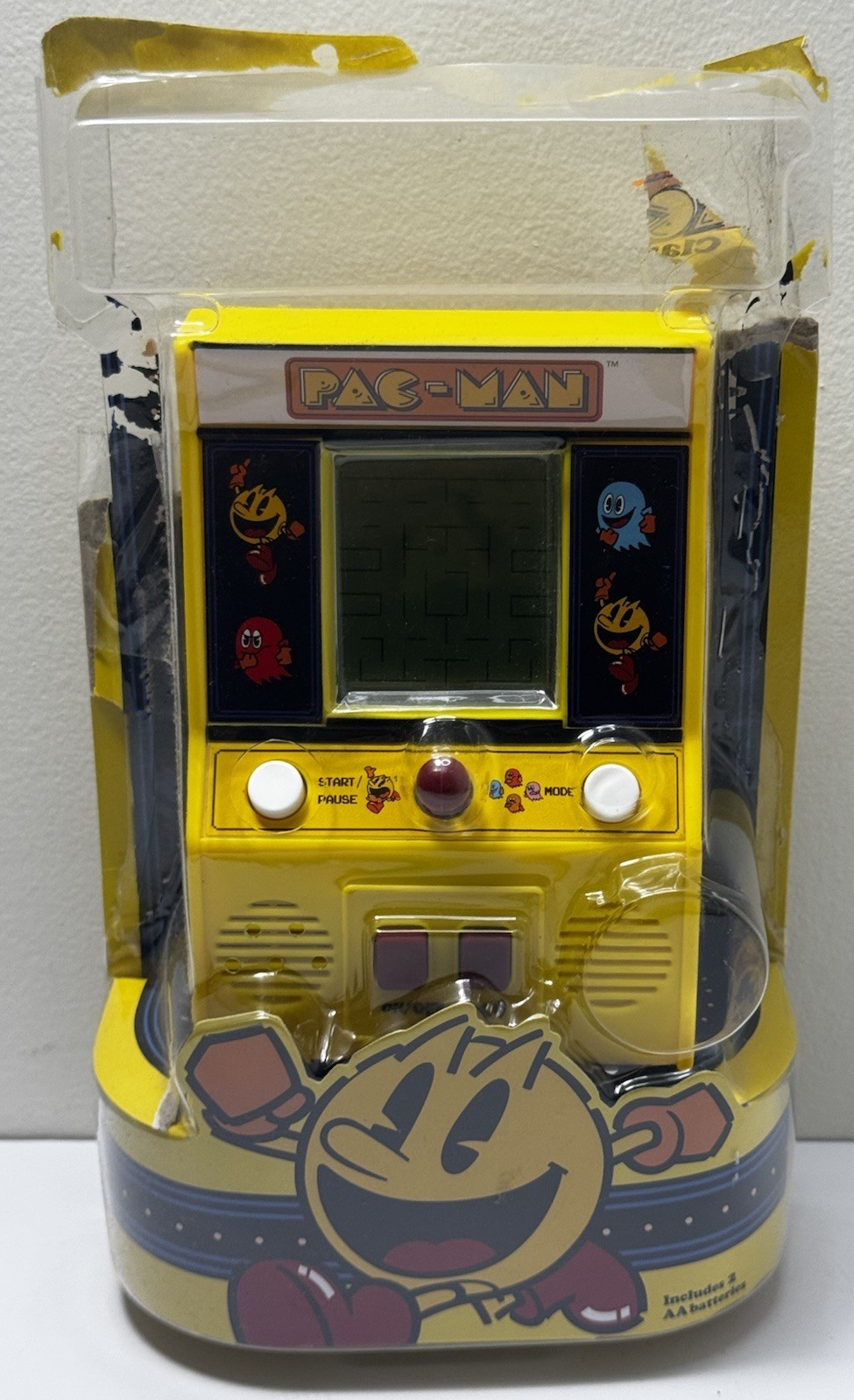 PAC-MAN Mini Arcade Game 6" Handheld Machine Basic Fun Damaged Box NEW