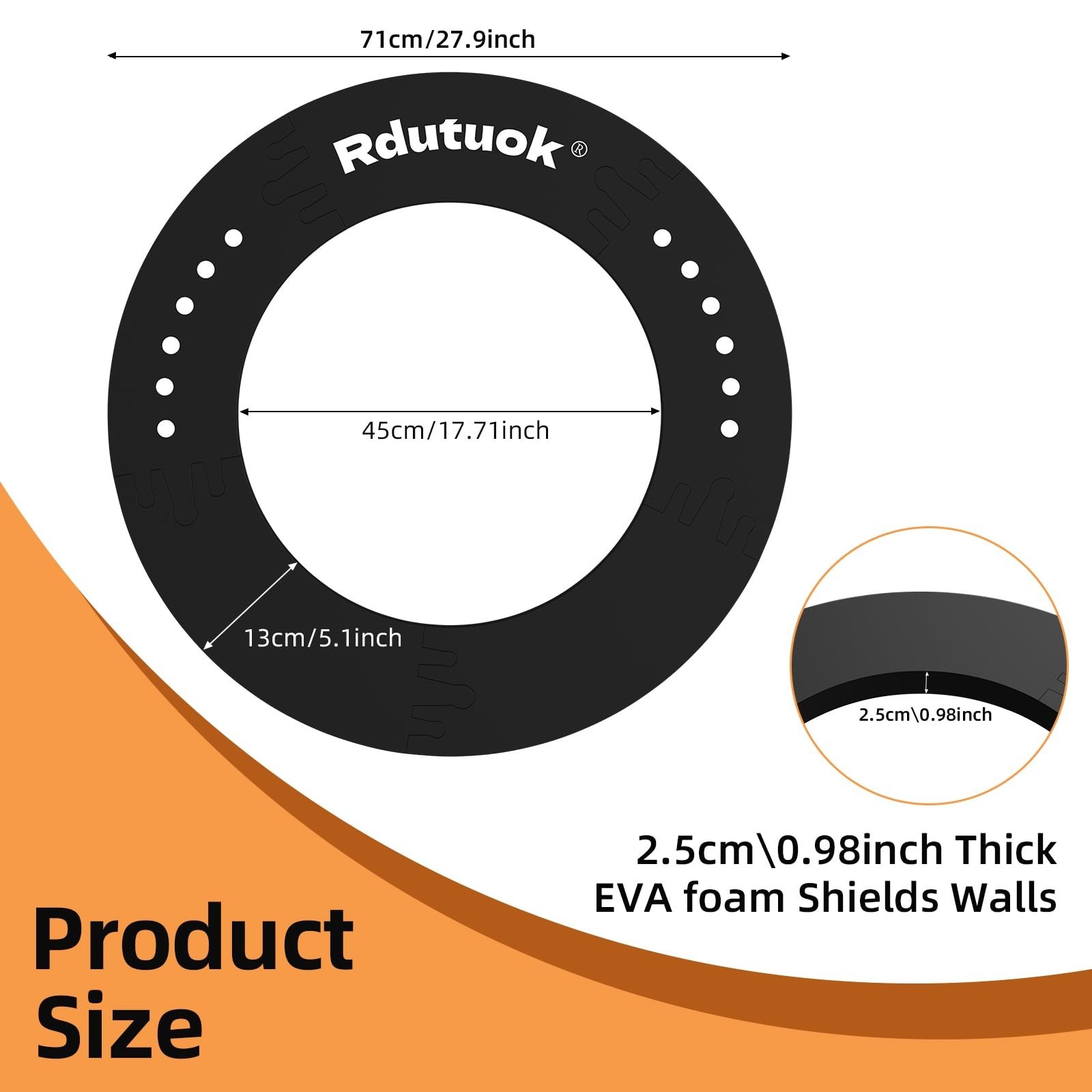 Dart Board Surround Ring,5Pcs Splicing Dart Board Wall Protector,Dartboard Ev...