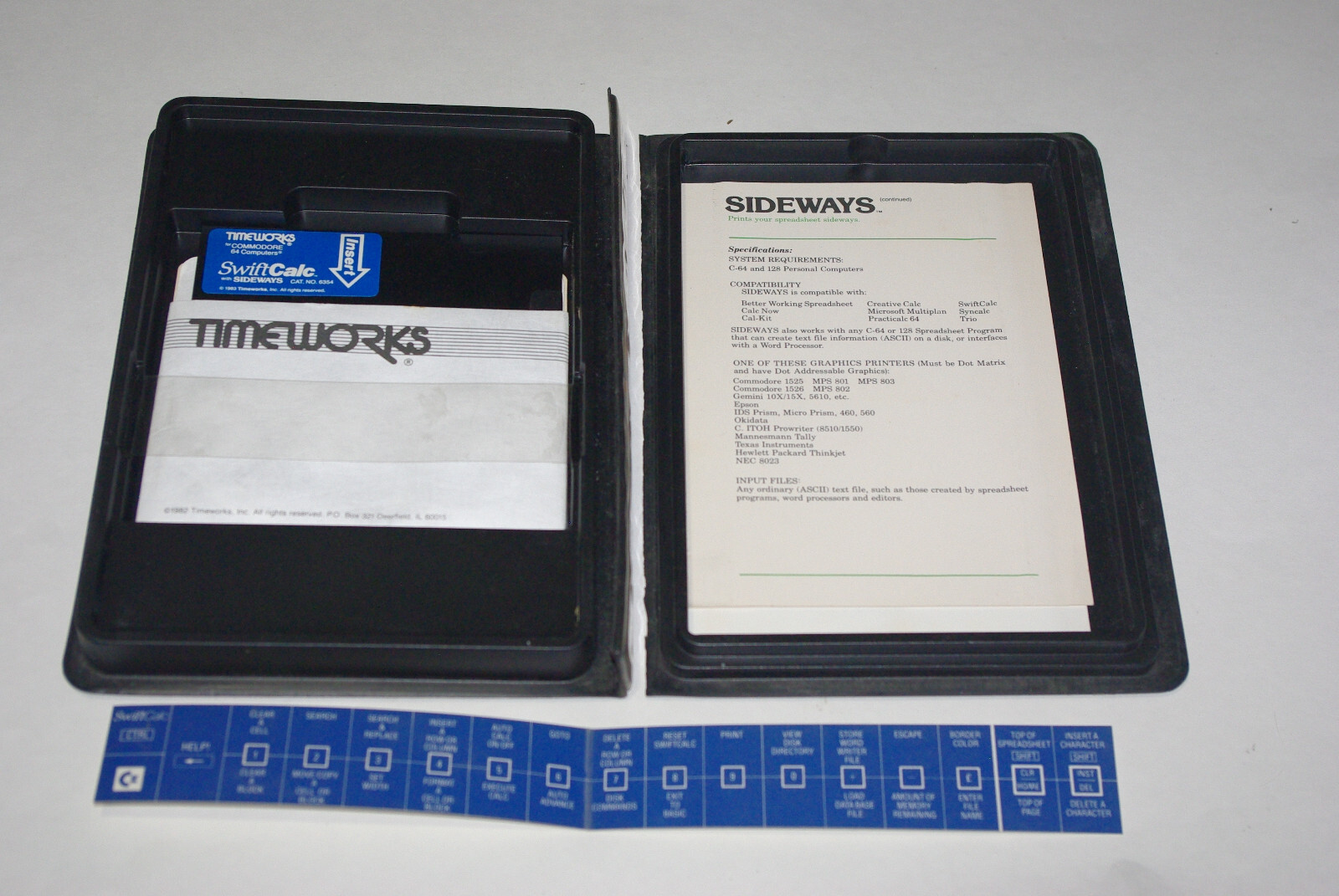 SWIFT CALC by TIMEWORKS spreadsheet C64 Disc software. 1983 excellent