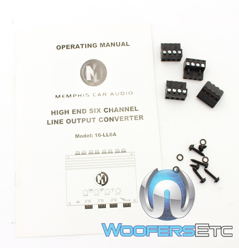 MEMPHIS 16-LL6A 6-CHANNEL LINE LEVEL ADAPTOR AUXILIARY INPUT for AMPLIFIER NEW