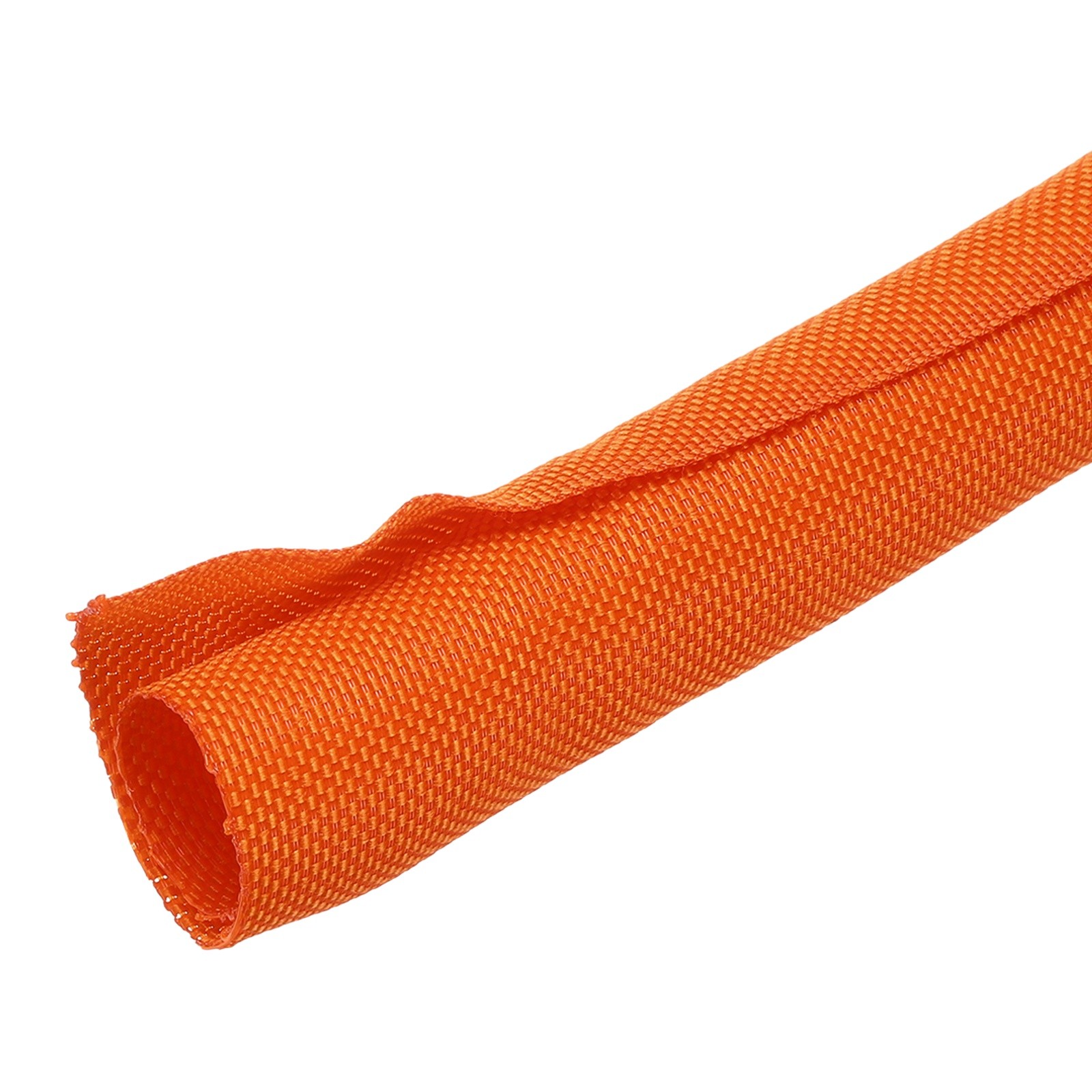 Wire Split Braided Cable Management Sleeve, Orange (3/4" - 20 Feet)