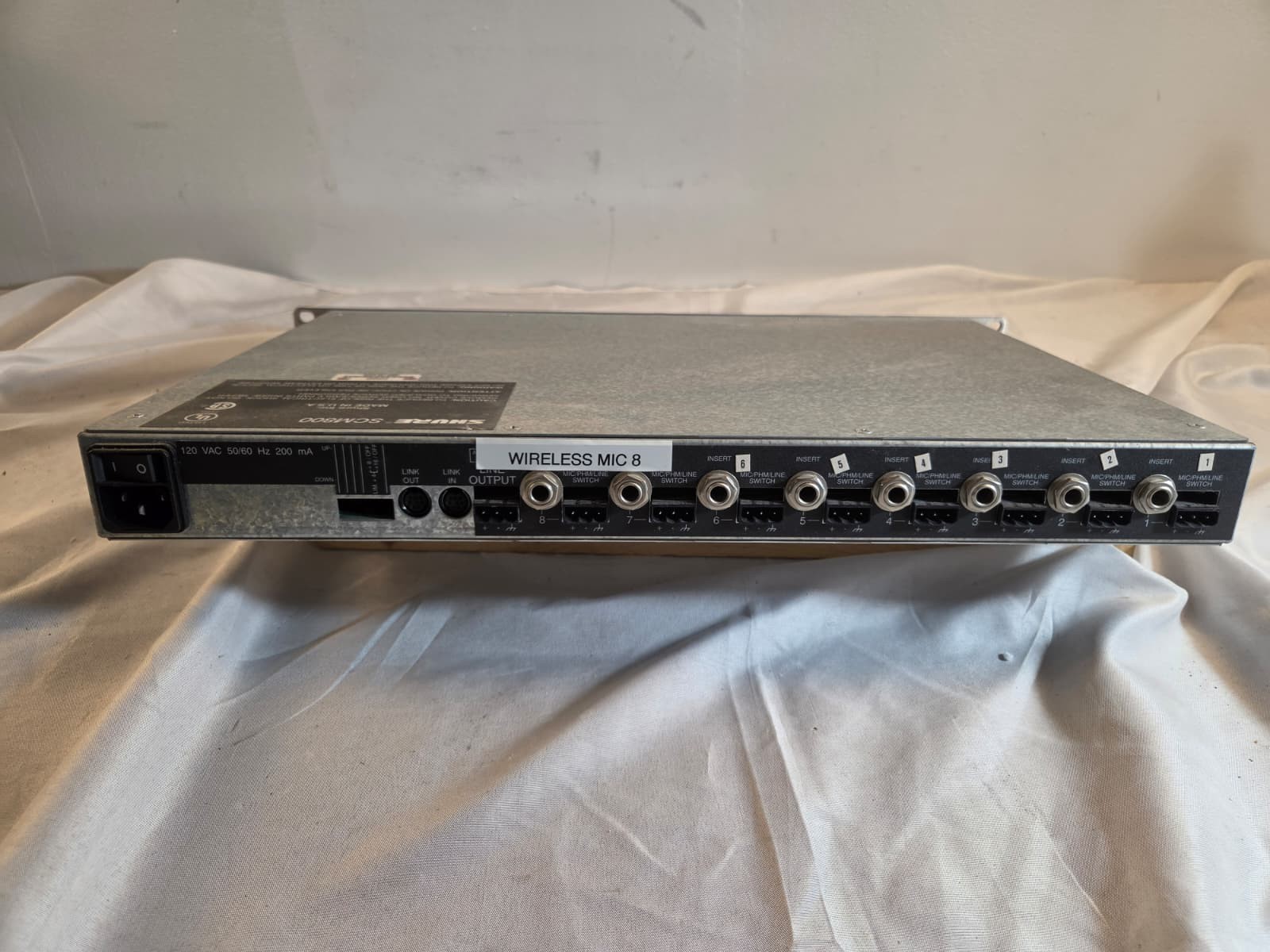 Shure SCM800 8-Channel Automatic Microphone Mixer Rackmount Tested Working