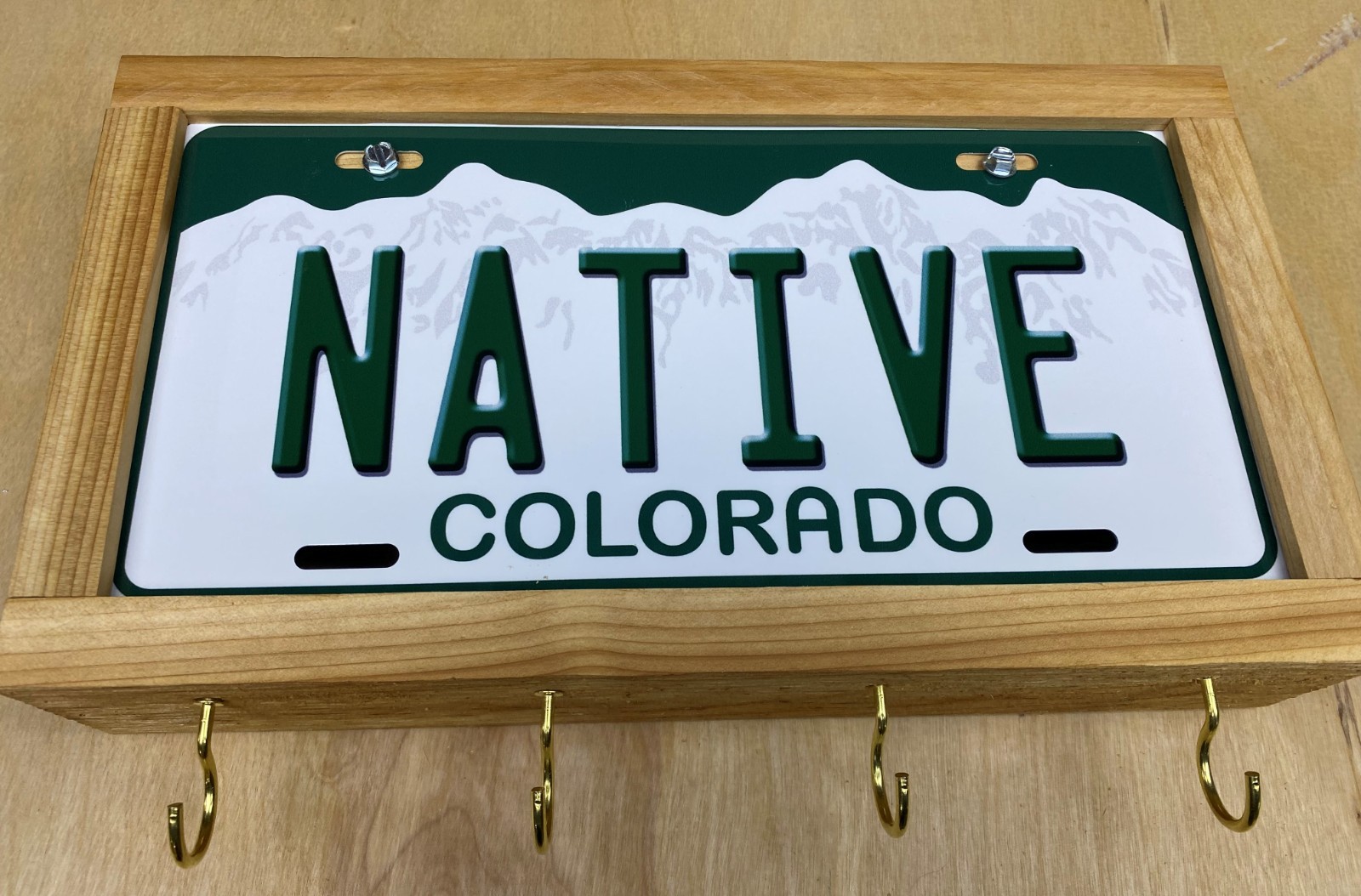COLORADO NATIVE Locking Gun Concealment Box Jewelry Wall Art Safe Shelf