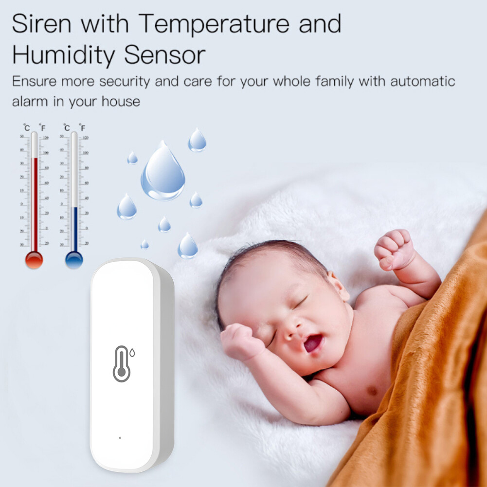 Tuya Smart Life WiFi Wireless Door Window Sensor PIR Motion Detector T&H Sensor