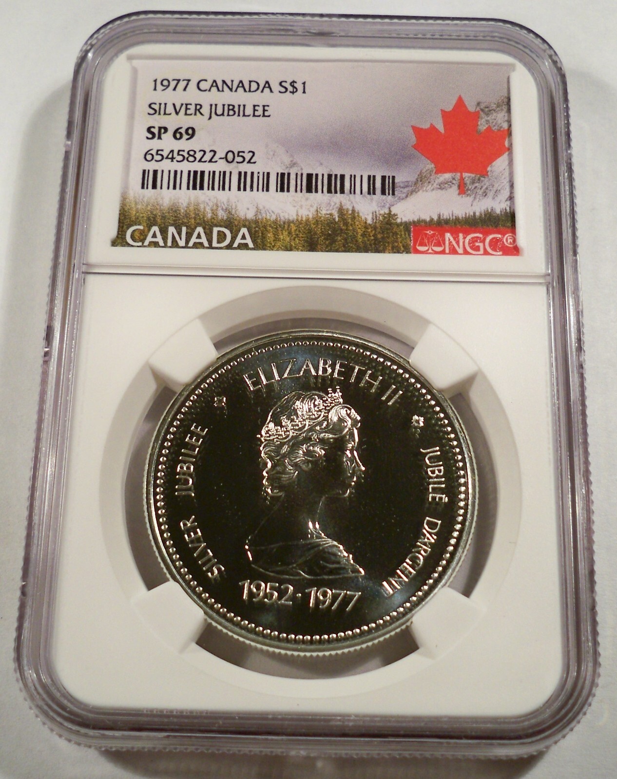 1977 NGC SP69 CANADA SILVER JUBILEE SILVER DOLLAR $1 SPECIMEN FINISH SP 69