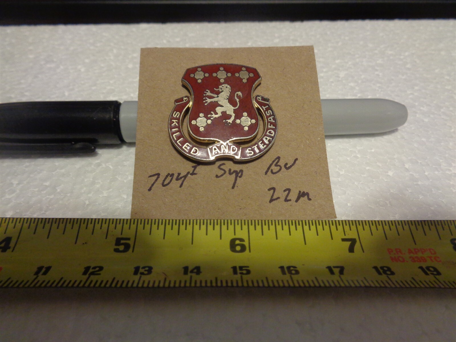 704th Support Battalion 22M Unit Crest, DI, DUI (DRAW#3)