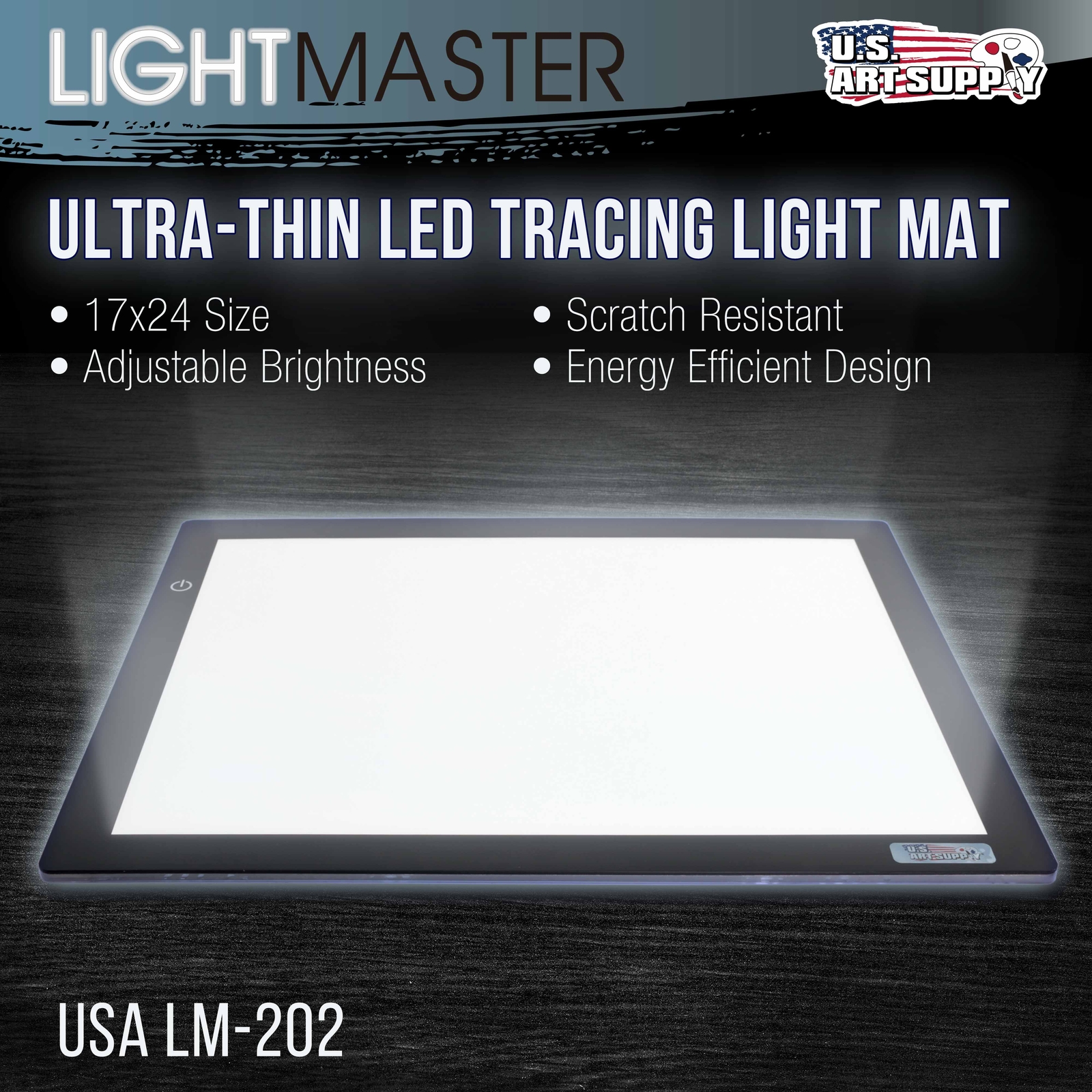 Lightmaster 17" x24" (A2) Light Box 12V Ultra-Thin Profile 110V AC Power Adapter