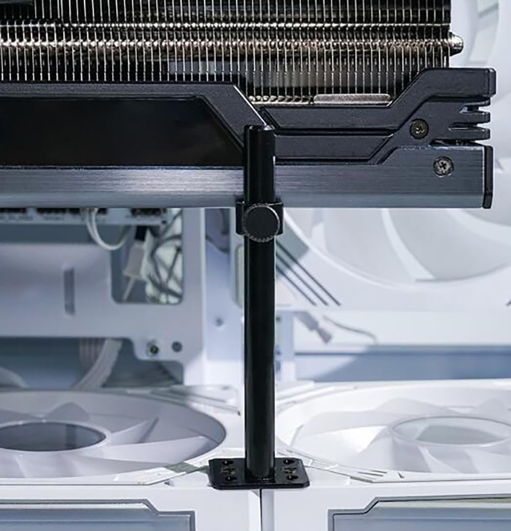 PEFWO GPU Support Bracket, Adjustable Height Graphics Card One Size, Black