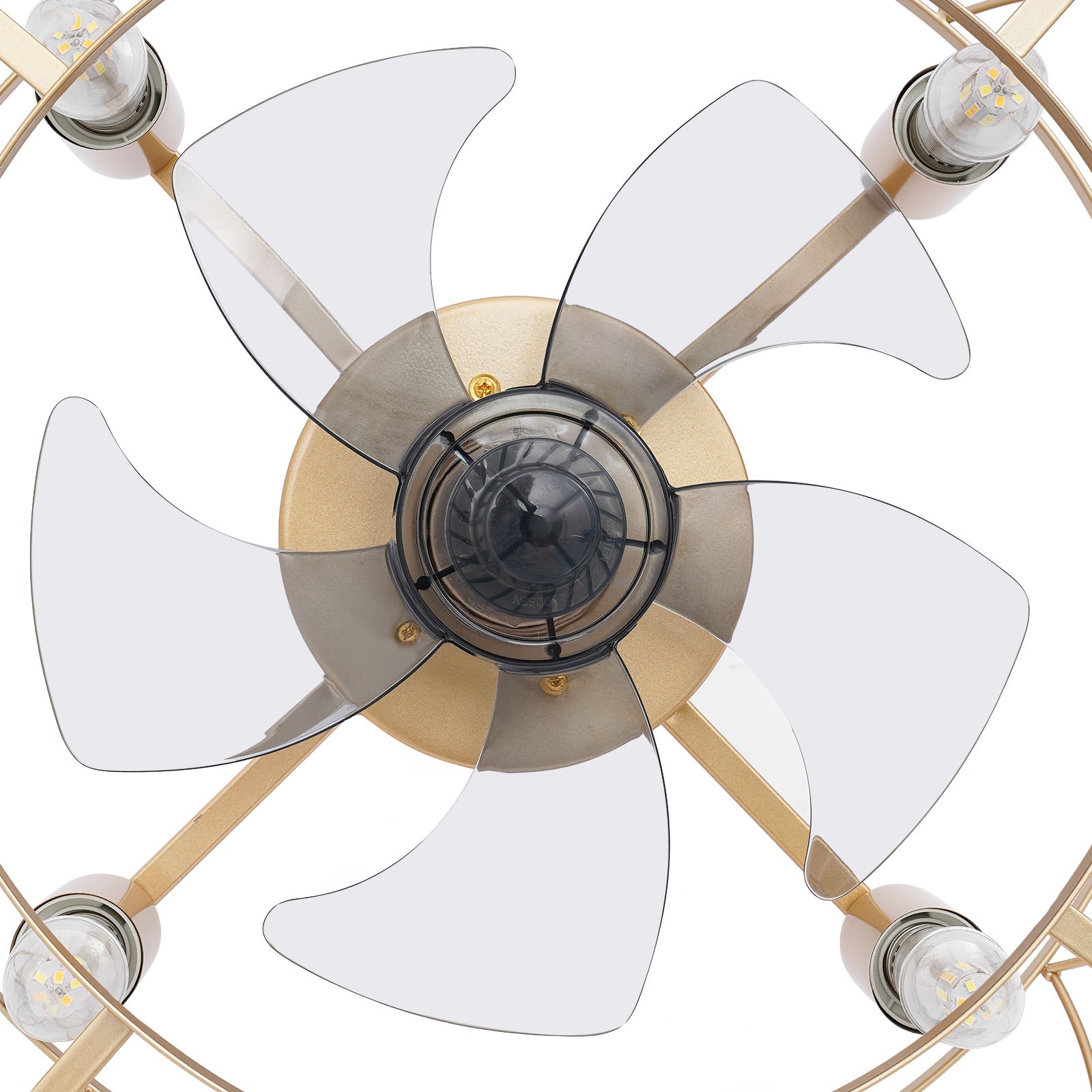 20 inch Caged Ceiling Fan Light Ceiling Mounted Light 3 Speeds Remote Control