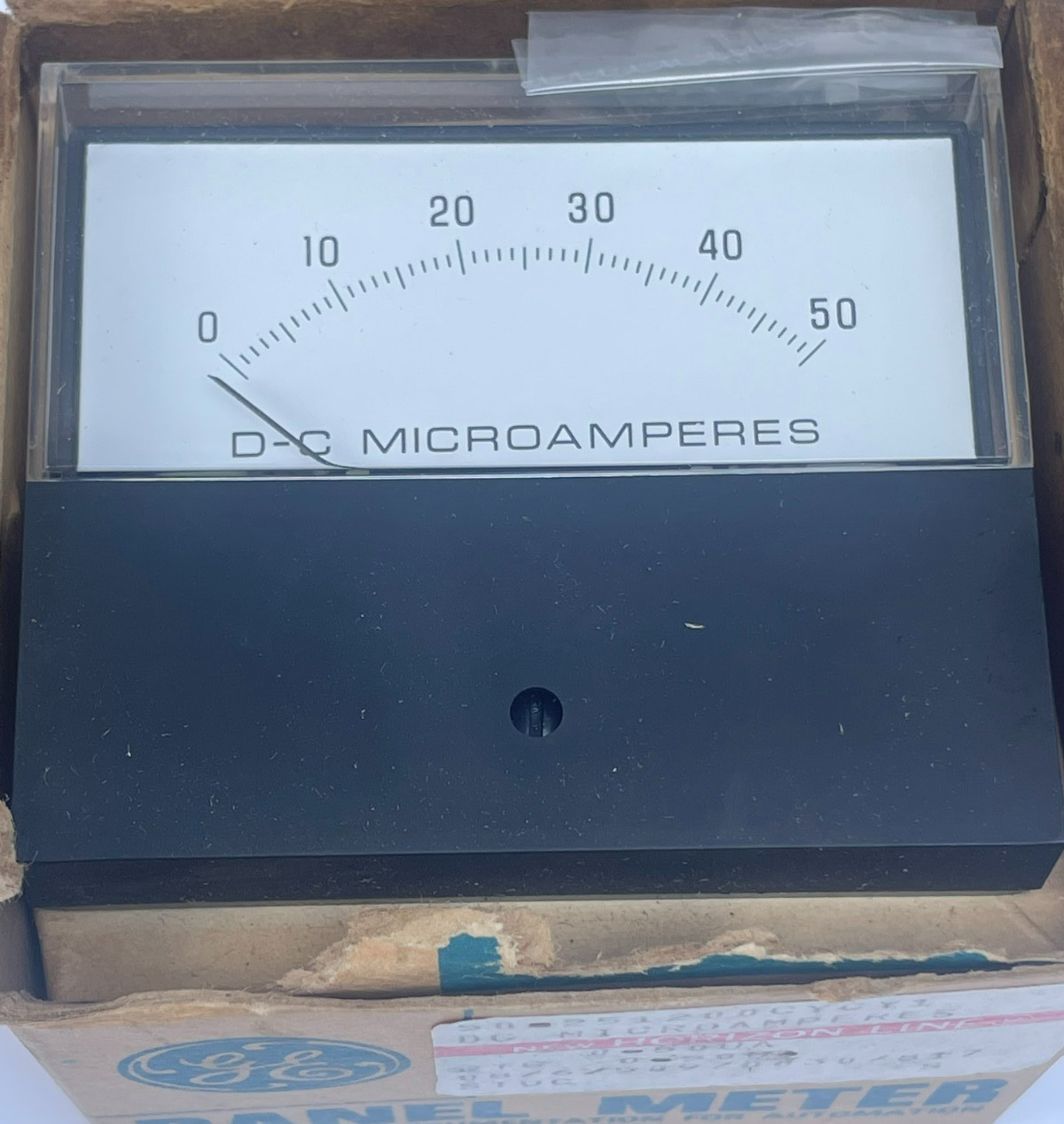 GE General Electric Panel Meter, D-C Microamperes, 0-50