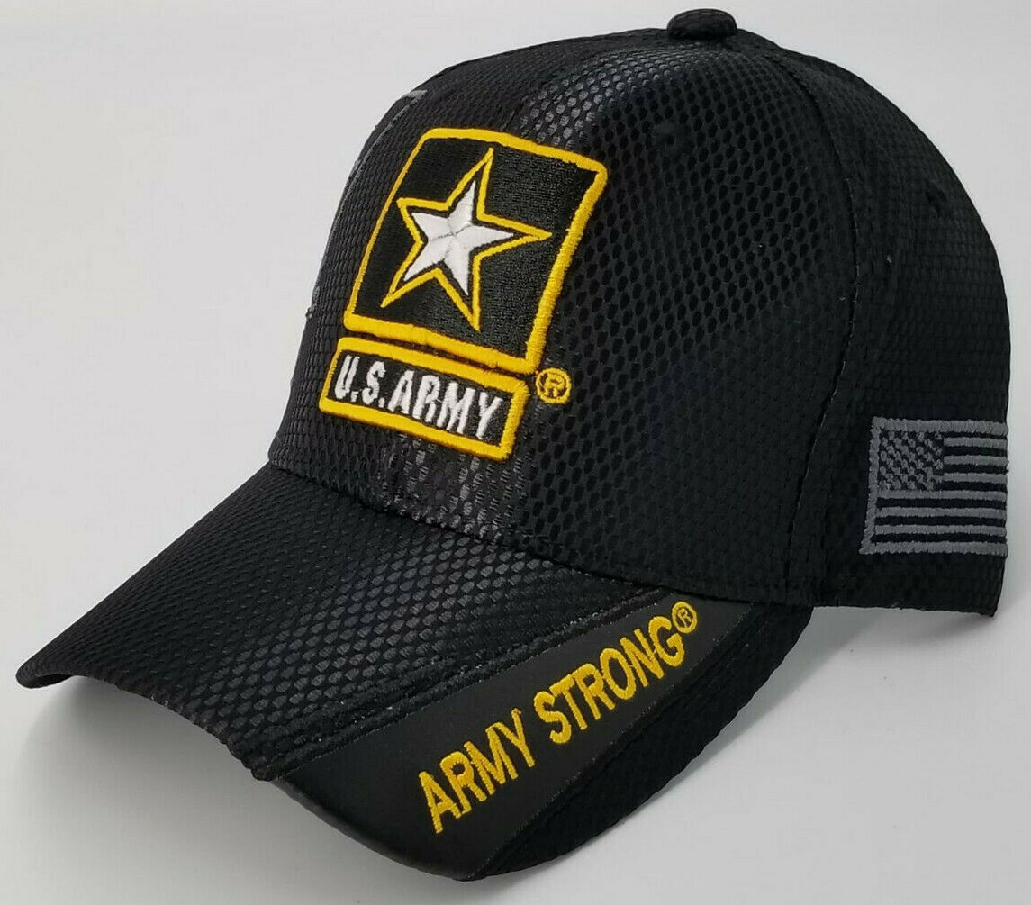 US Army Baseball Cap, Black Hat