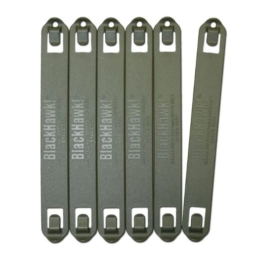 BlackHawk 38C706OD Olive Drab 7" Strike Gen IV Speed Clips (6 Pack)