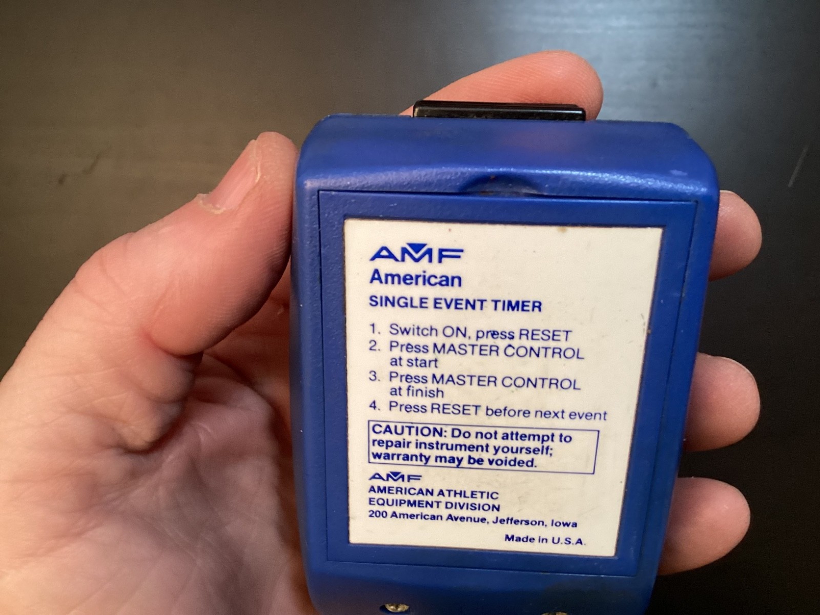 Vintage AMF American Single Event Timer Stopwatch Works