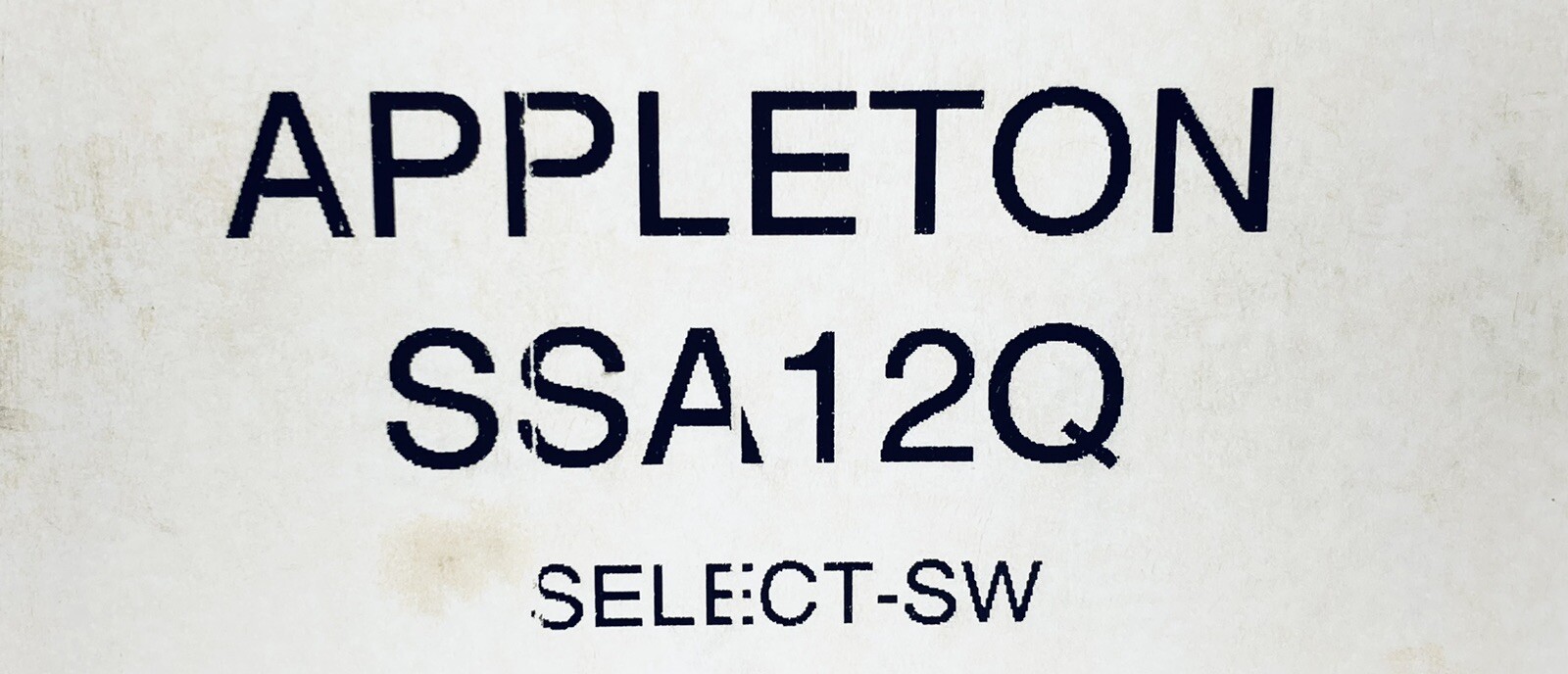 APPLETON SSA12Q SELECTOR SWITCH 2-POSITION TYPE SSA