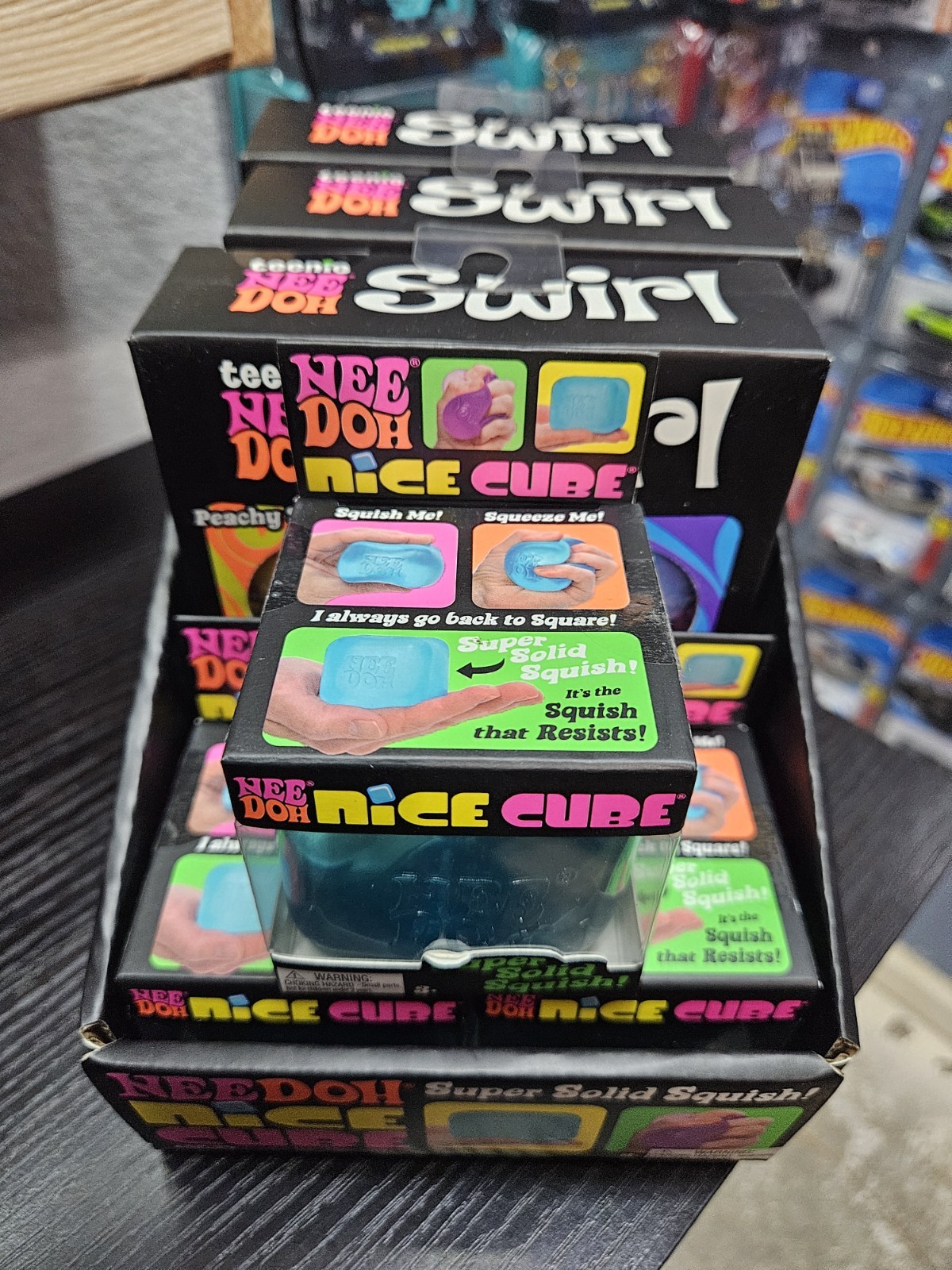 3 Nee Doh Nice Cube blue, Needoh Swirl X3
